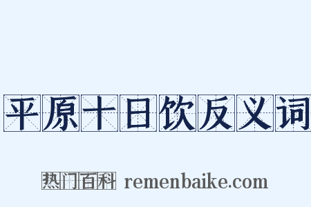 平原十日饮反义词是什么意思的图片